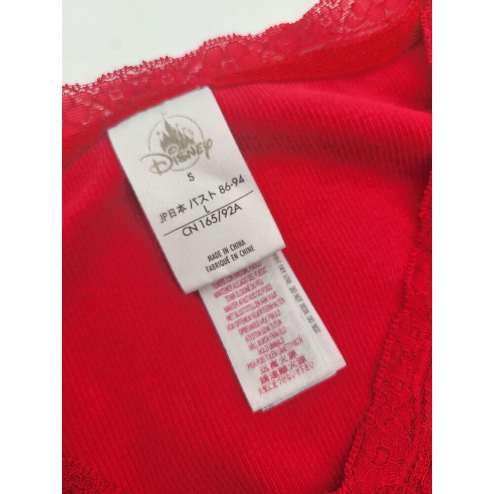 VTG Minnie Mouse Disney Long Sleeved V Neck Ribbed Thermal Embroidered y2k SZ SM - Picture 3 of 10